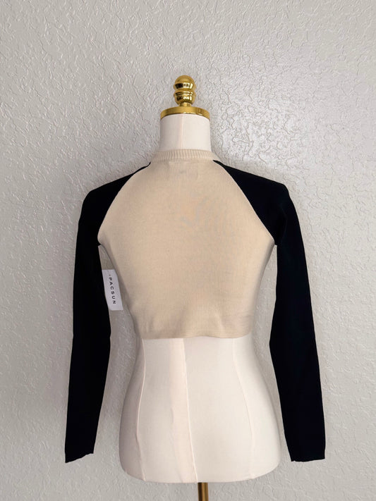 DAISY STREET RAGLAN CROPPED KNIT WITH STAR MOTIF