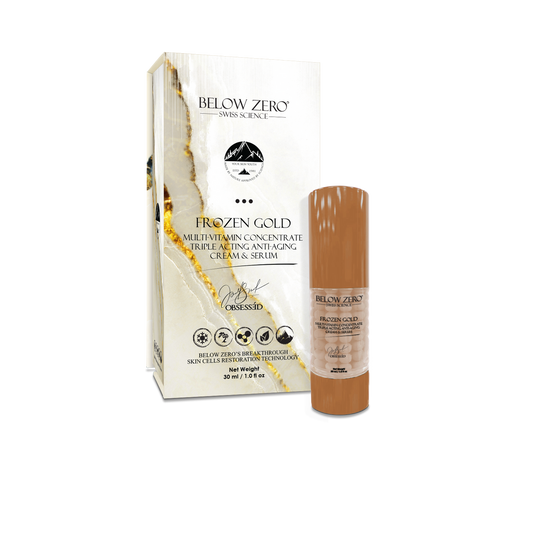 Below Zero Frozen Gold Multi-Vitamin Concentrate Triple Acting Anti-Aging Cream & Serum