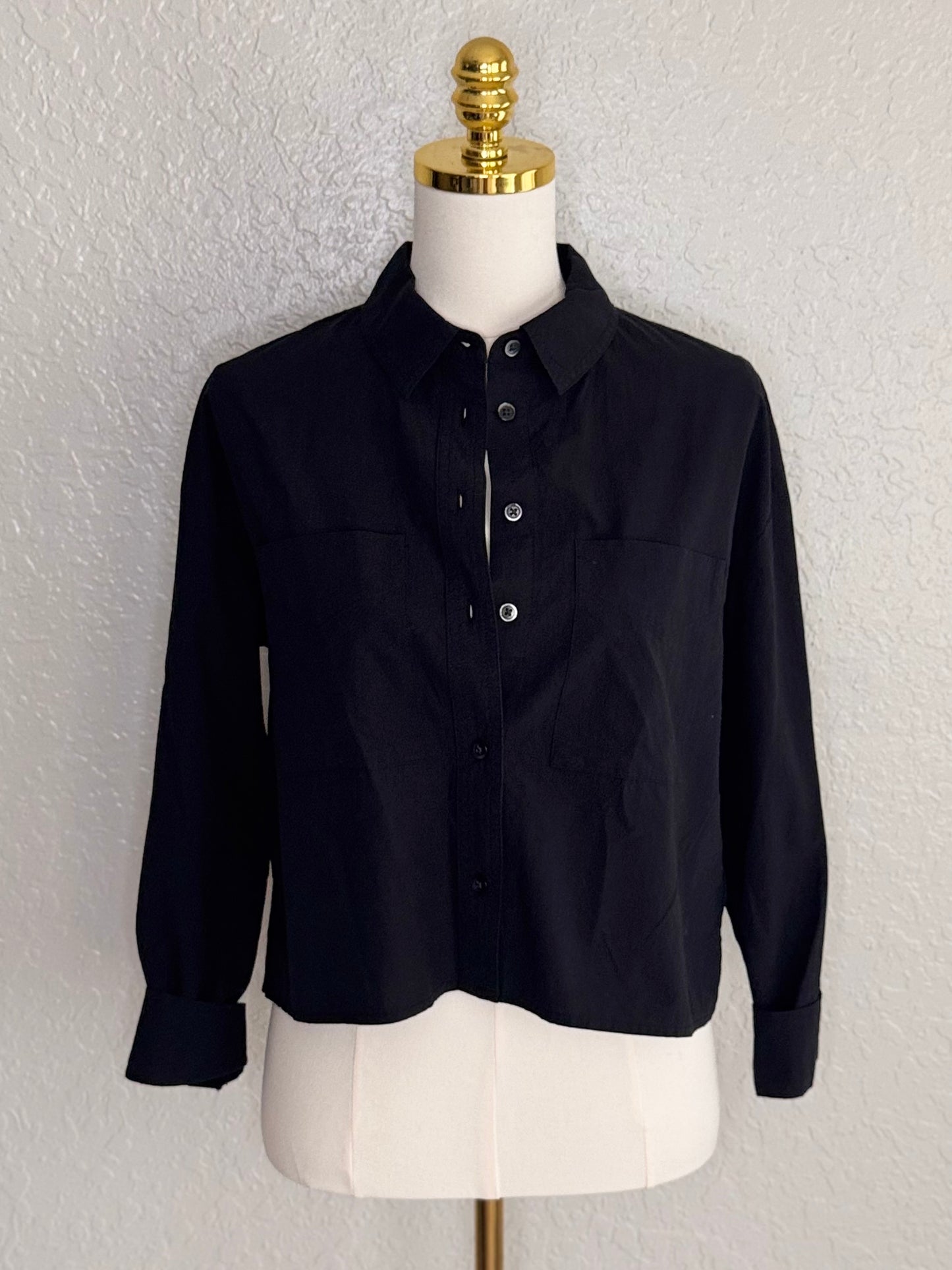 Madewell The Signature Poplin Crop Shirt