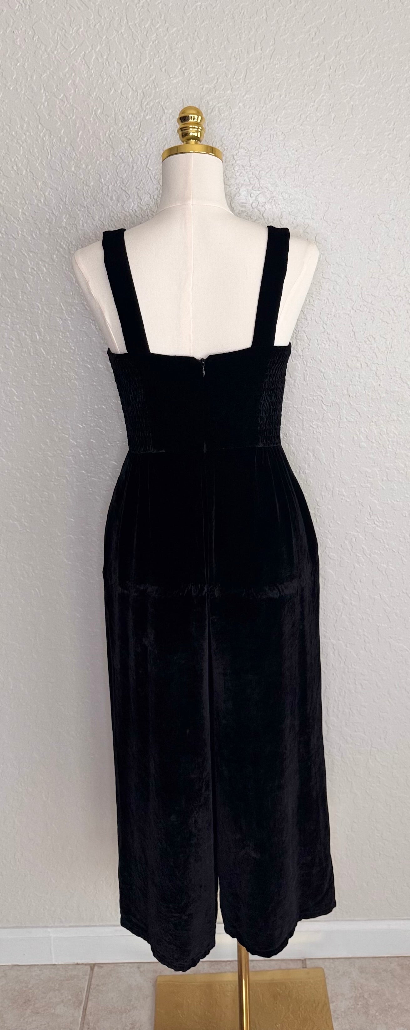 Madewell Crushed Velvet Wide Leg Jumpsuit